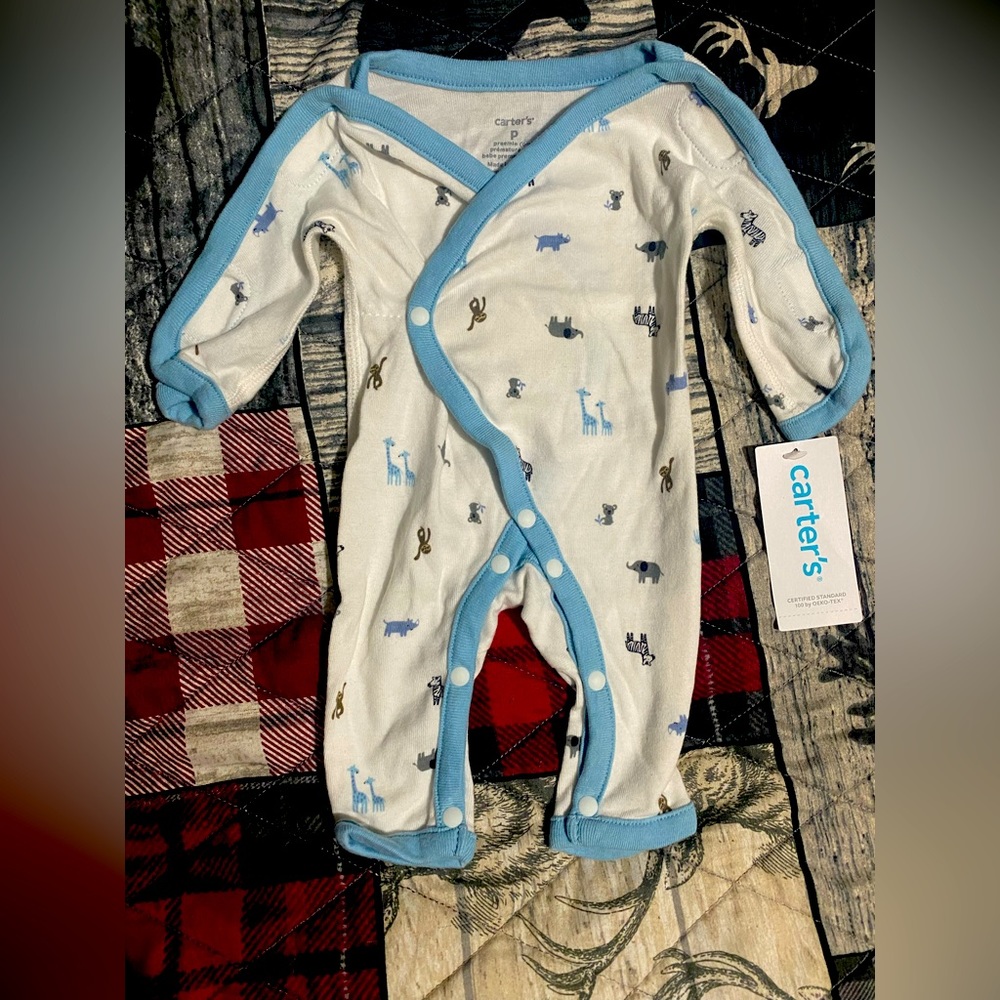 Preemie boys sleeper| preemie clothes| Carters